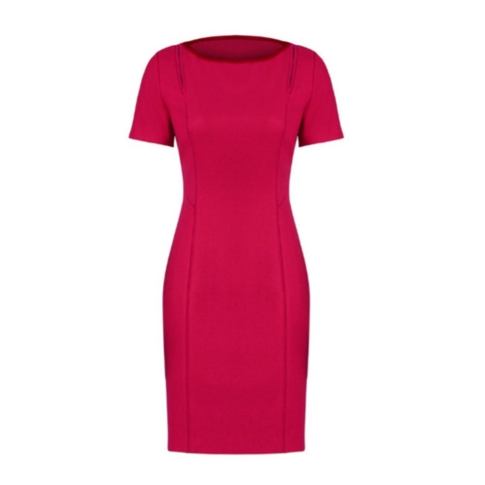 Elie Tahari Jonas Sheath Dress Red Wild Currant